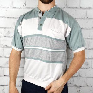 Vintage 90s Y2K Van Heusen Henley Style Dad Golf Shirt